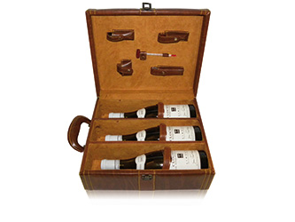 Coffret à vin cuir